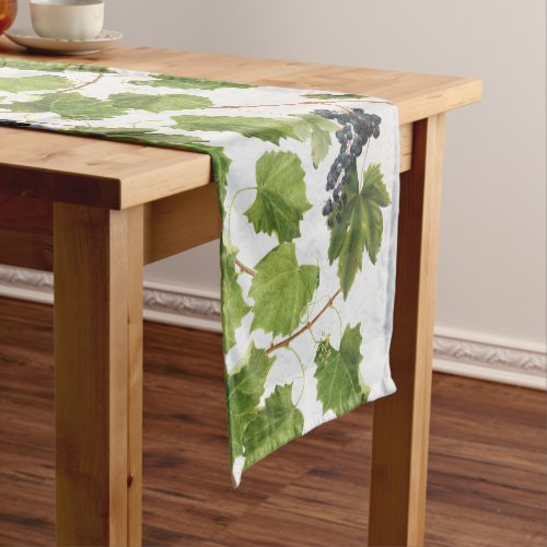 Grapes Vineyard Mediterranean Greek Island Short Table Runner