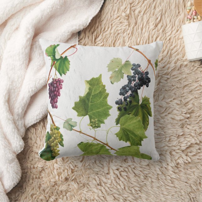 Grapes Vineyard Mediterranean Greek Island   Throw Pillow (Blanket)