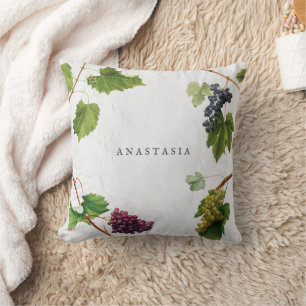 Grapes Vineyard Mediterranean Greek Island Throw Pillow