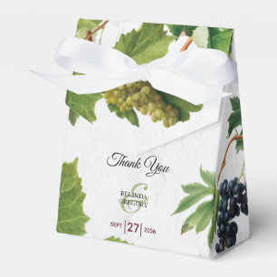 Grapes Vineyard Mediterranean Greek Island Wedding Favor Boxes