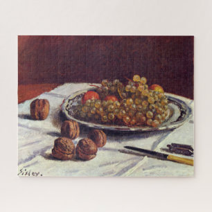 Grapes & Walnuts on a Table Sisley Impressionist Jigsaw Puzzle