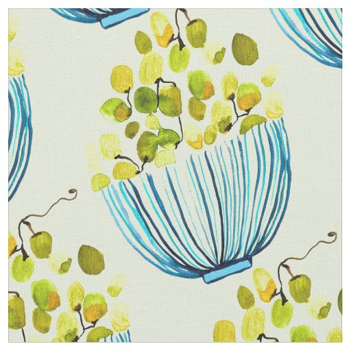 grapes watercolor art fruit fabric