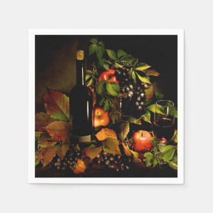 Grapes, Wine and Apples Napkins