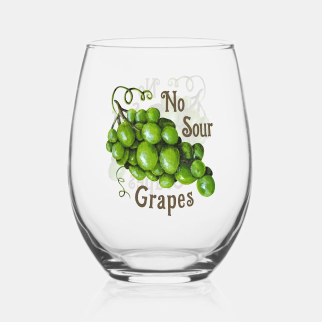 Grapes Wine Glass (Back)