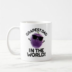 Grapest Dad In The World Funny Fruit Pun  Coffee Mug