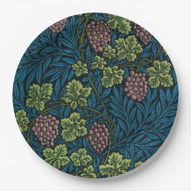 Grapevine (by William Morris) Paper Plates (Front)