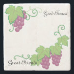 Grapevine Coaster<br><div class="desc">The classic vintage appeal make these coasters a great item. Two custom text boxes will makes these a treasured gift that will endure.</div>