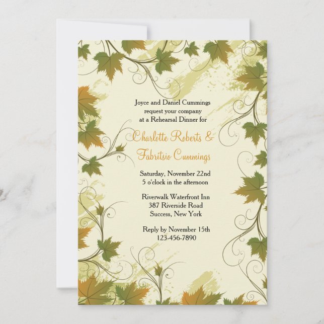Grapevine Frame Invitation (Front)