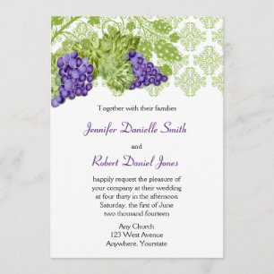 Grapevine Garden Wedding Invitation