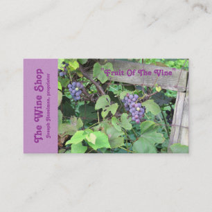 "Grapevine, Grapes, Fence" (photog.) Customizable Business Card