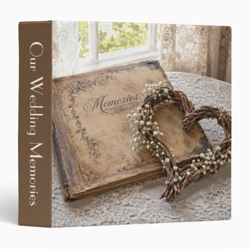 Grapevine Heart on a Vintage Scrapbook 3 Ring Binder