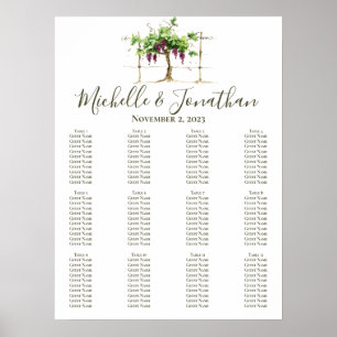 Grapevine Vineyard Wedding Seating Chart
