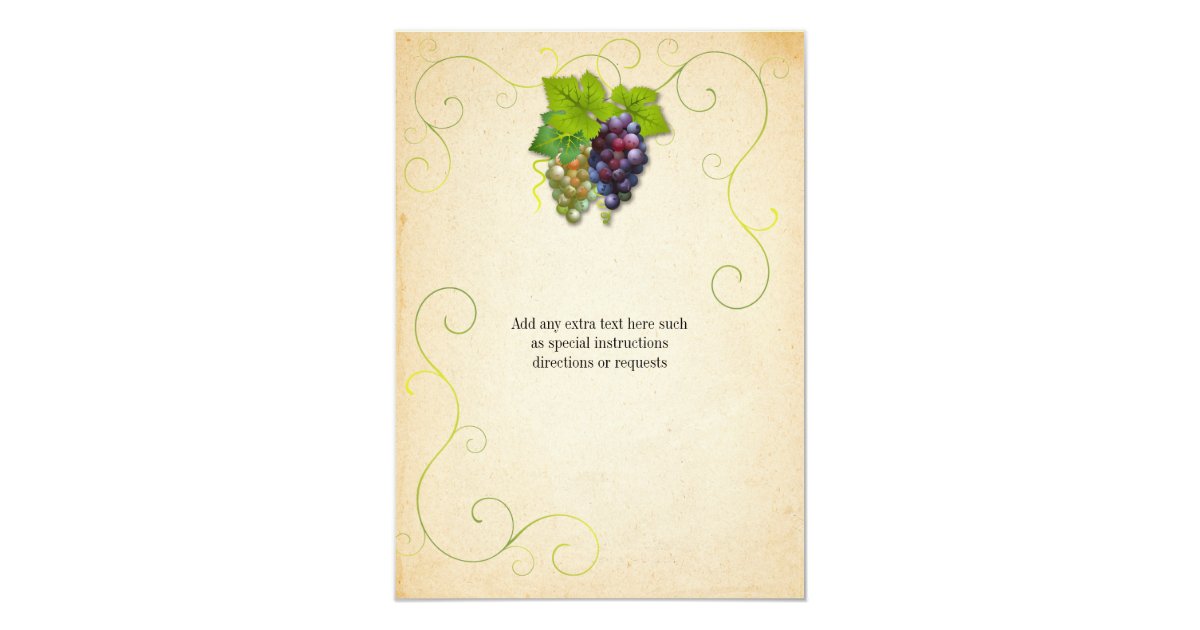 Grapevine Wine Tasting Party Invitation Zazzle