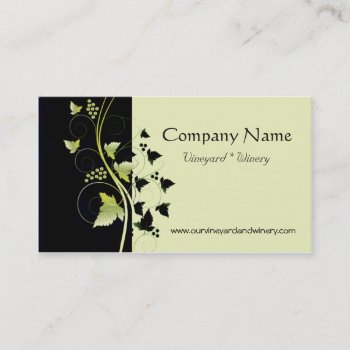 Grapevine Winery Business Card by Spice at Zazzle