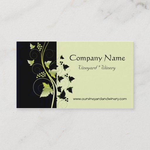 Customizable Grapevine Winery Business Card Templates
