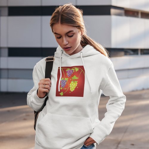 Grapevine With Bunches Of Grapes Hoodie