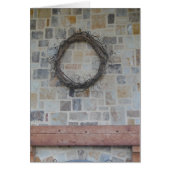 Grapevine Wreath on stone fireplace (Front)