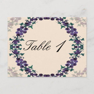 Grapevine Wreath Wedding Table Number