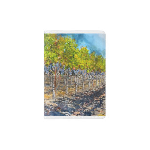 Grapevines in Napa Valley California Passport Holder