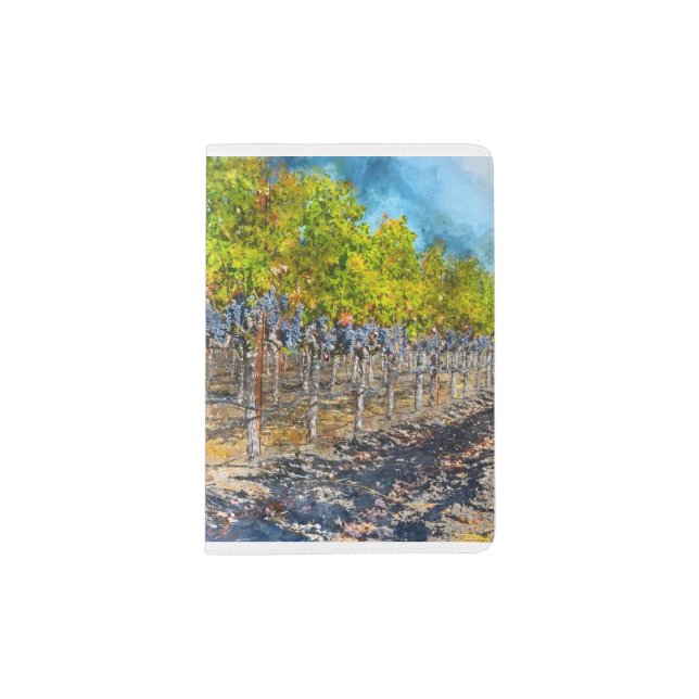 Grapevines in Napa Valley California Passport Holder (Front)