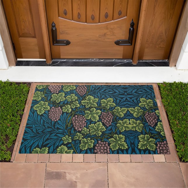  Grapevines with clusters of pink grapes  Doormat (Outdoor)