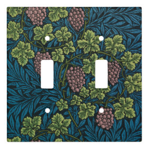 Grapevines with clusters of pink grapes Light Switch Cover