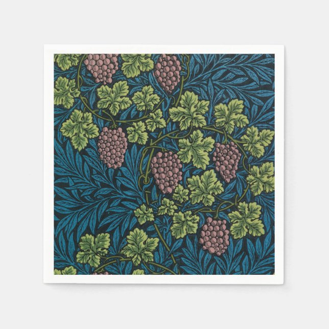  Grapevines with clusters of pink grapes  Napkins (Front)