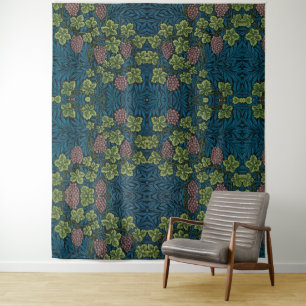 Grapevines with clusters of pink grapes Tapestry