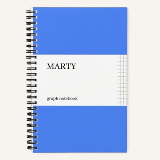 Graph Blueberry Notebook with Monogram