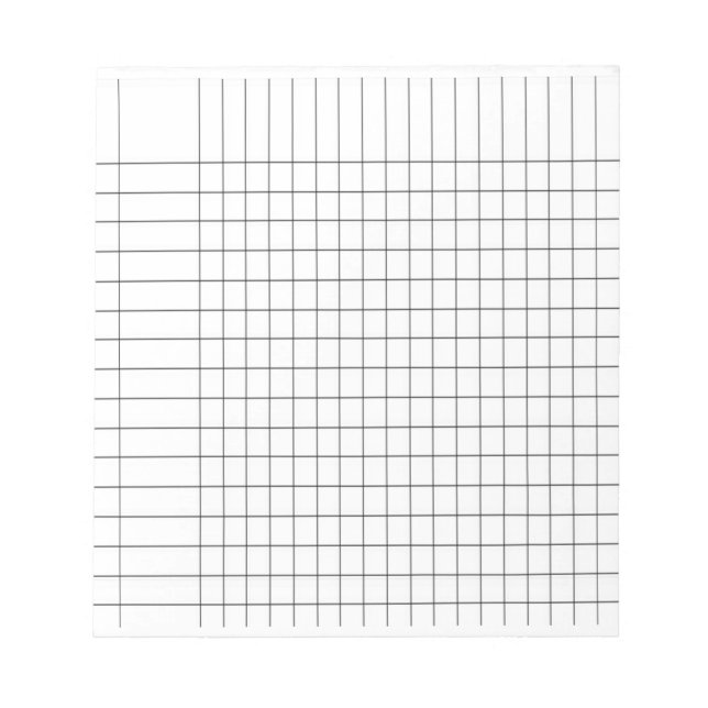 Graph Column Lined Chart Notepad (Front)