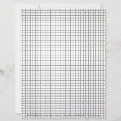 Graph Line Grid Paper Sheet For Math or Drawing (Back)