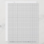 Graph Line Grid Paper Sheet For Math or Drawing (Front)