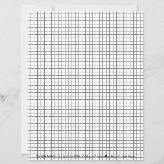 Graph Line Grid Paper Sheet For Math or Drawing (Front)