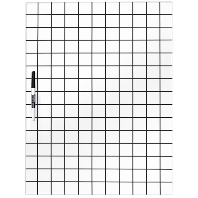 Graph Paper Grid Coordinate Squared Math Chart Dry Erase Board (Front)