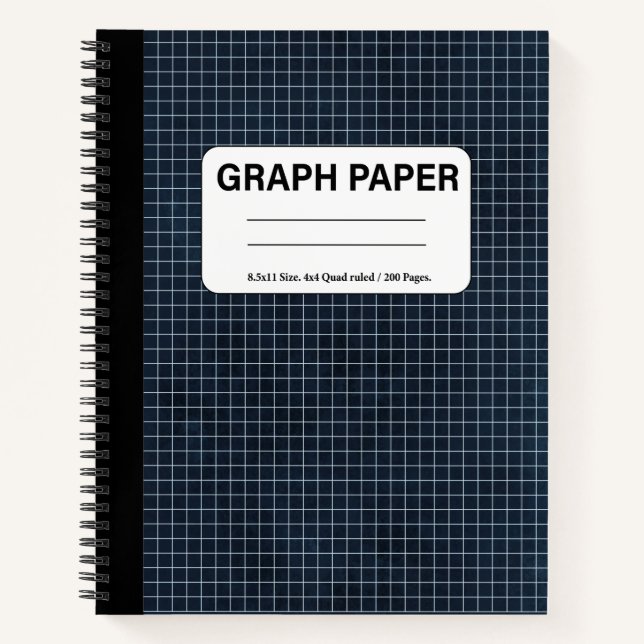 Graph paper spiral composition  notebook (Front)