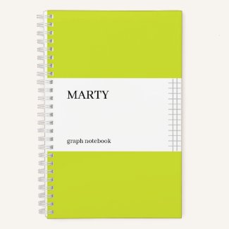 Graph Pear Notebook with Monogram