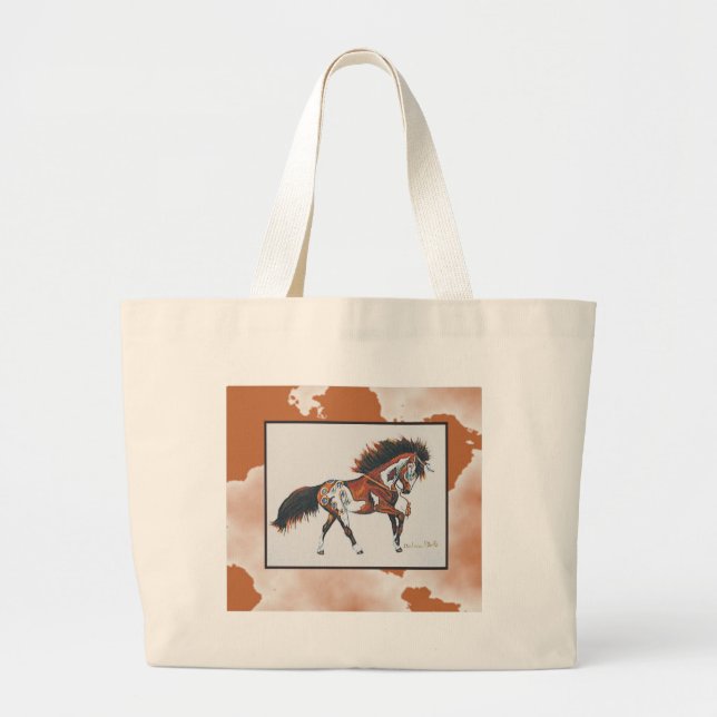 Graphic1war pony mousepad large tote bag (Front)