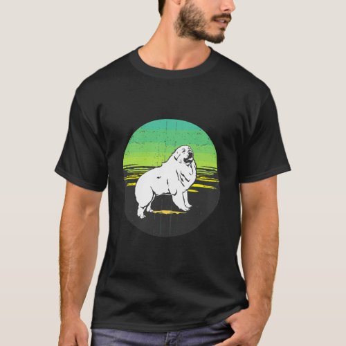 Graphic 365 Dog Breed Great Pyrenees Retro Sunset  T_Shirt