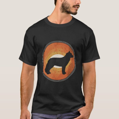 Graphic 365 Dog Breed Siberian Husky Retro Style T_Shirt