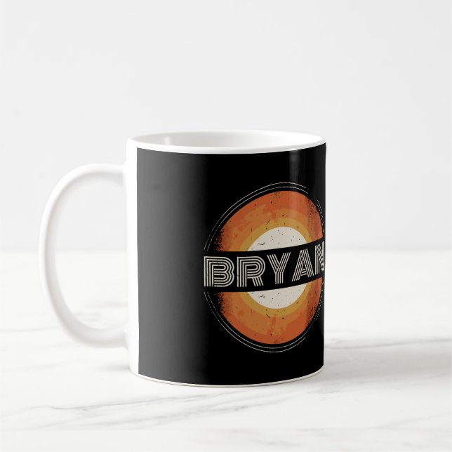 Graphic 365 First Name Bryan Retro Personalized Vi Coffee Mug (Left)