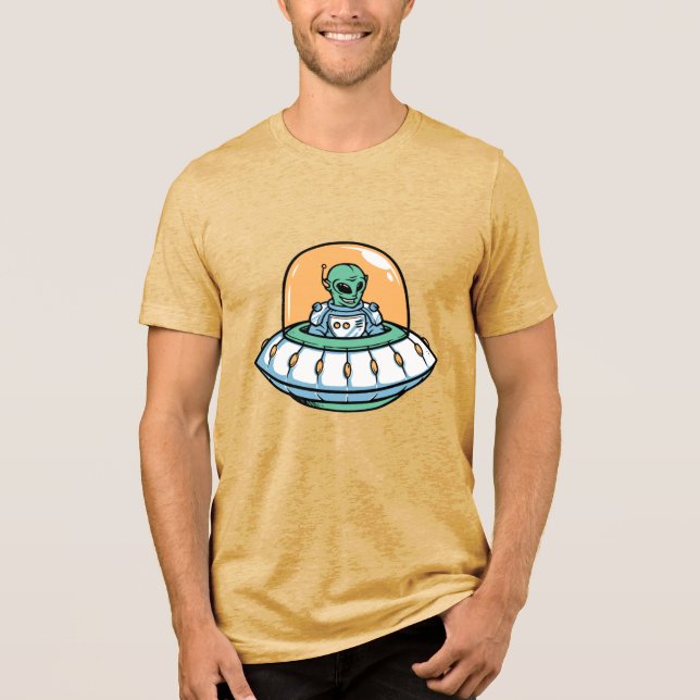 Graphic alien t-shirt  Tri-Blend shirt (Front)
