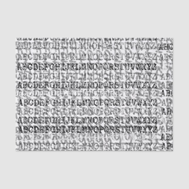 Graphic Alphabet Soup Tissue Paper (Front)