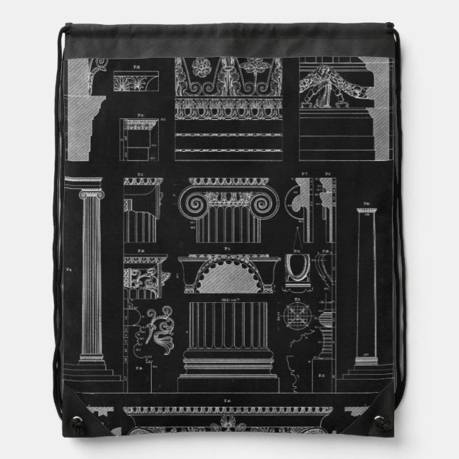 Graphic Architecture IV Drawstring Bag (Front)