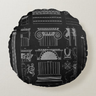 Graphic Architecture IV Round Pillow