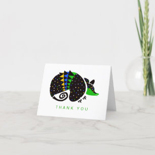 Graphic ARMADILLO - Happy Birthday - Animals Thank You Card