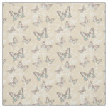 Graphic art butterflies and damask insect fabric