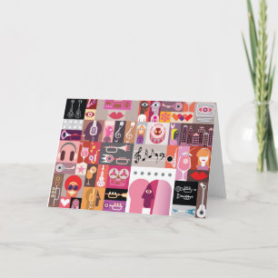 Graphic art collage invitation