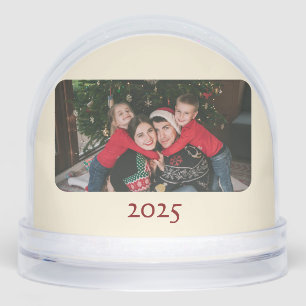 Graphic Art Deco Christmas Tree Photo Christmas  Snow Globe