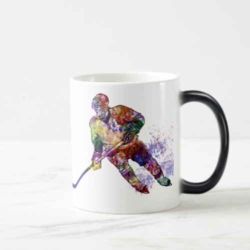Graphic Art Hockey Player Magic Mug