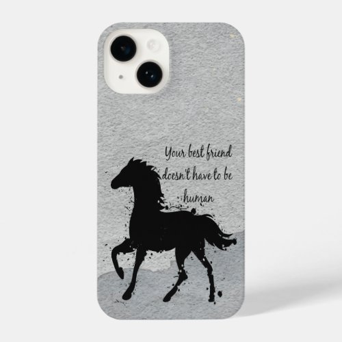 Graphic Art Horses Best Friend Inspirational Quote iPhone 14 Case